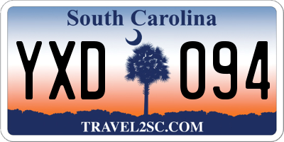 SC license plate YXD094