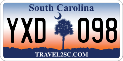 SC license plate YXD098