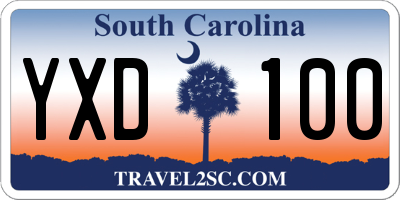 SC license plate YXD100
