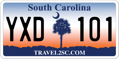 SC license plate YXD101