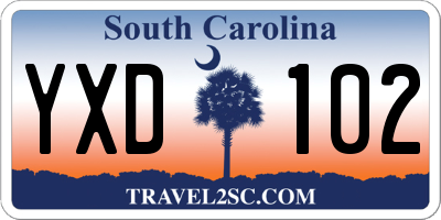 SC license plate YXD102