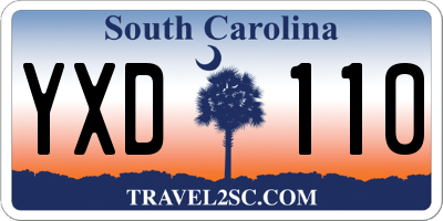 SC license plate YXD110
