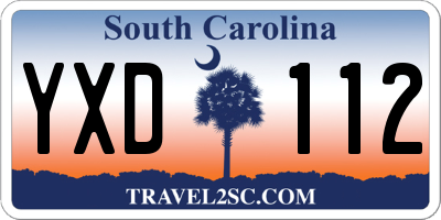 SC license plate YXD112