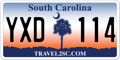 SC license plate YXD114