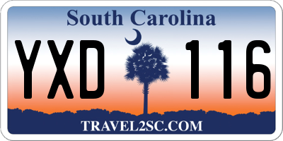 SC license plate YXD116