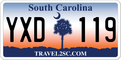 SC license plate YXD119