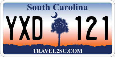 SC license plate YXD121