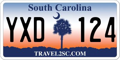 SC license plate YXD124
