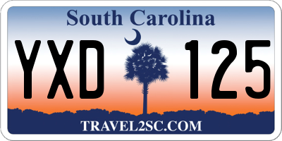 SC license plate YXD125