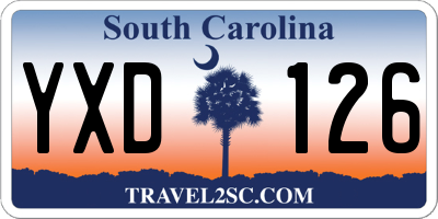 SC license plate YXD126