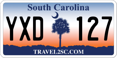 SC license plate YXD127