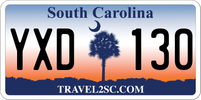 SC license plate YXD130