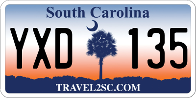SC license plate YXD135