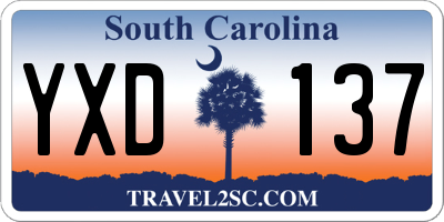 SC license plate YXD137