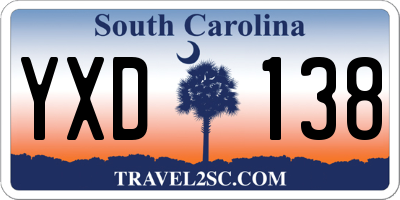 SC license plate YXD138