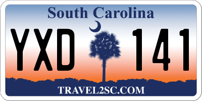 SC license plate YXD141
