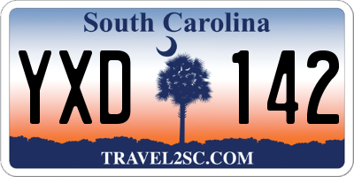 SC license plate YXD142