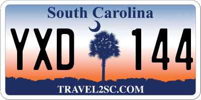 SC license plate YXD144