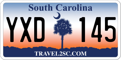 SC license plate YXD145