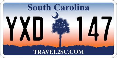 SC license plate YXD147