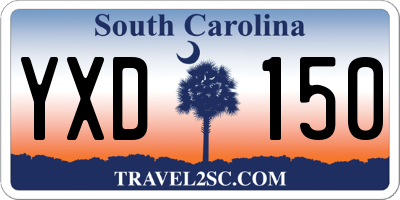 SC license plate YXD150