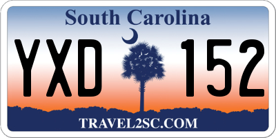 SC license plate YXD152