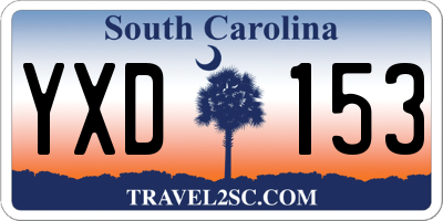 SC license plate YXD153