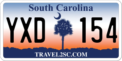 SC license plate YXD154