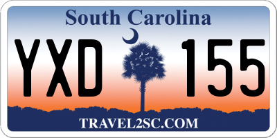 SC license plate YXD155