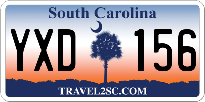 SC license plate YXD156