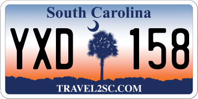 SC license plate YXD158