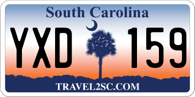 SC license plate YXD159