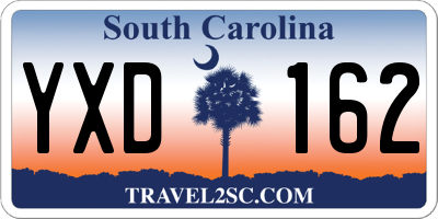 SC license plate YXD162