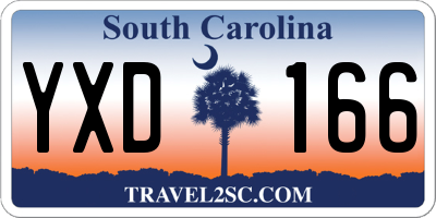 SC license plate YXD166