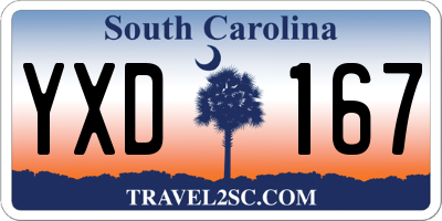 SC license plate YXD167