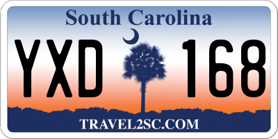 SC license plate YXD168
