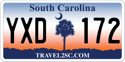 SC license plate YXD172