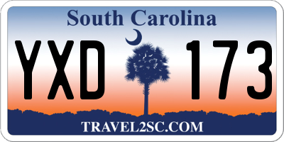 SC license plate YXD173