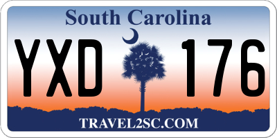 SC license plate YXD176