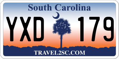 SC license plate YXD179