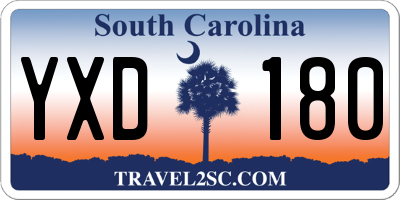 SC license plate YXD180