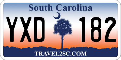 SC license plate YXD182