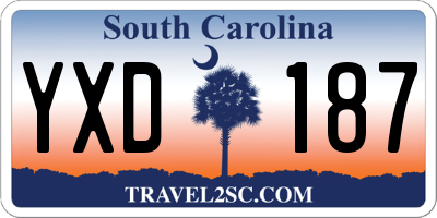 SC license plate YXD187