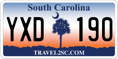 SC license plate YXD190