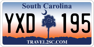 SC license plate YXD195