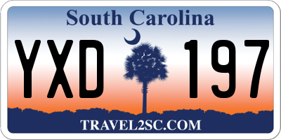 SC license plate YXD197