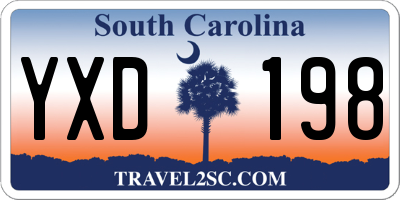 SC license plate YXD198