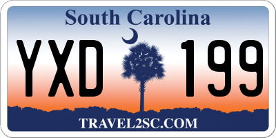 SC license plate YXD199