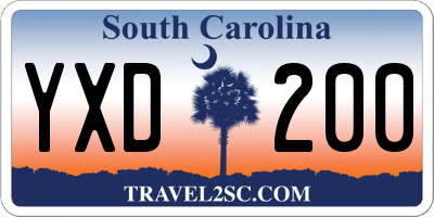SC license plate YXD200