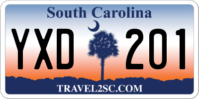 SC license plate YXD201